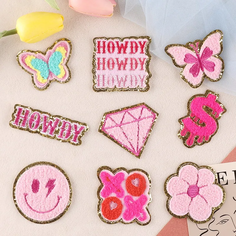 Pink Butterfly And Chenille Embroidered Iron On Patches Cute Decorative  Appliques For Clothing, Jeans, Jackets, Hats, And Pink Clutch Bag From  Moomoo2016, $0.5